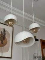 Beyaz Üçlü Yemek Masası Sarkıt Avize - Görsel 2