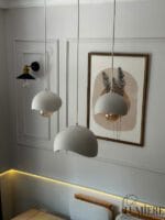 Beyaz Üçlü Yemek Masası Sarkıt Avize - Görsel 3