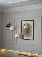 Beyaz Üçlü Yemek Masası Sarkıt Avize - Görsel 4