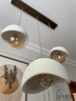 Eskitme Üçlü Yemek Masası Sarkıt Avize - Beton Avize - Görsel 4