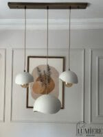 Eskitme Üçlü Yemek Masası Sarkıt Avize - Beton Avize