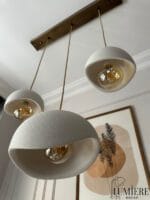 Eskitme Üçlü Yemek Masası Sarkıt Avize - Beton Avize - Görsel 2