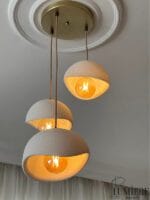 Eskitme Beton Üçlü Sarkıt Avize - Görsel 2