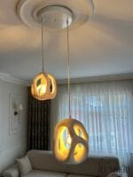 Beehive İkili Sarkıt Avize - Beton Görünümlü