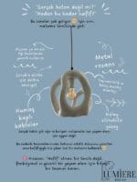 Beehive Tekli Sarkıt Avize - Beton Görünümlü - Görsel 10