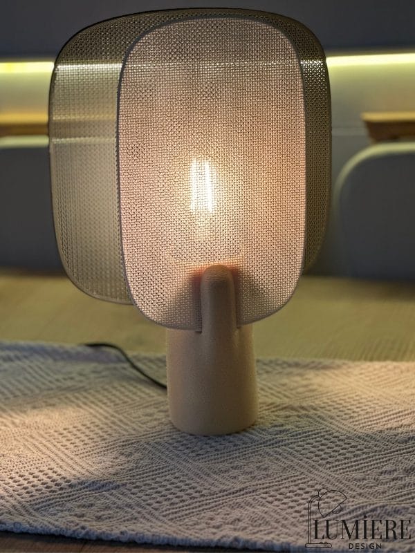 36 MODURA Abajur Gri - Modern Masa Lambası | Dekoratif - Görsel 1