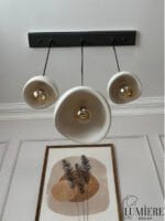 Siyah Üçlü Yemek Masası Sarkıt Avize - Beton Avize - Görsel 2