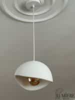 Beyaz Tekli Sarkıt Avize - Modern Beton