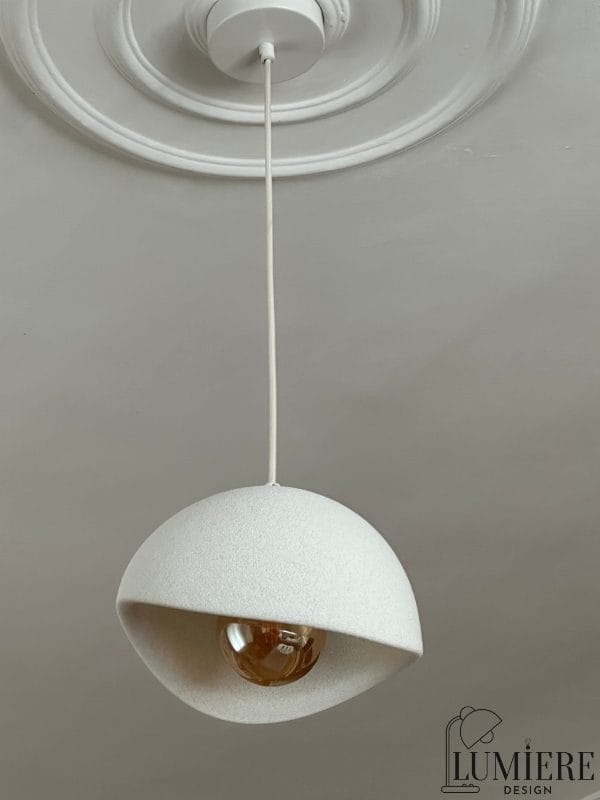 25 Beyaz Tekli Sarkıt Avize - Modern Beton - Görsel 1