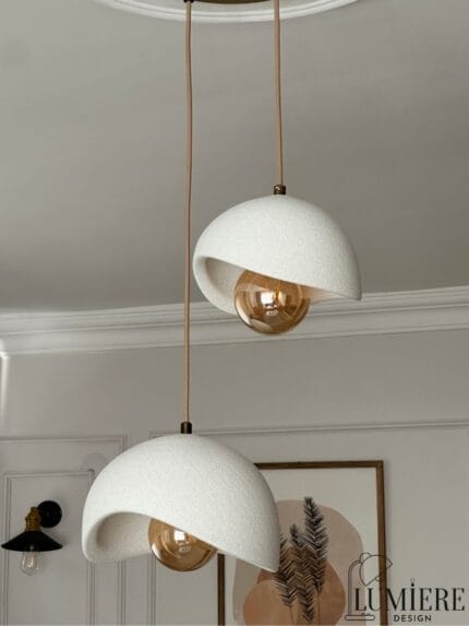 Eskitme İkili Sarkıt Avize - Vintage Beton | 2'li