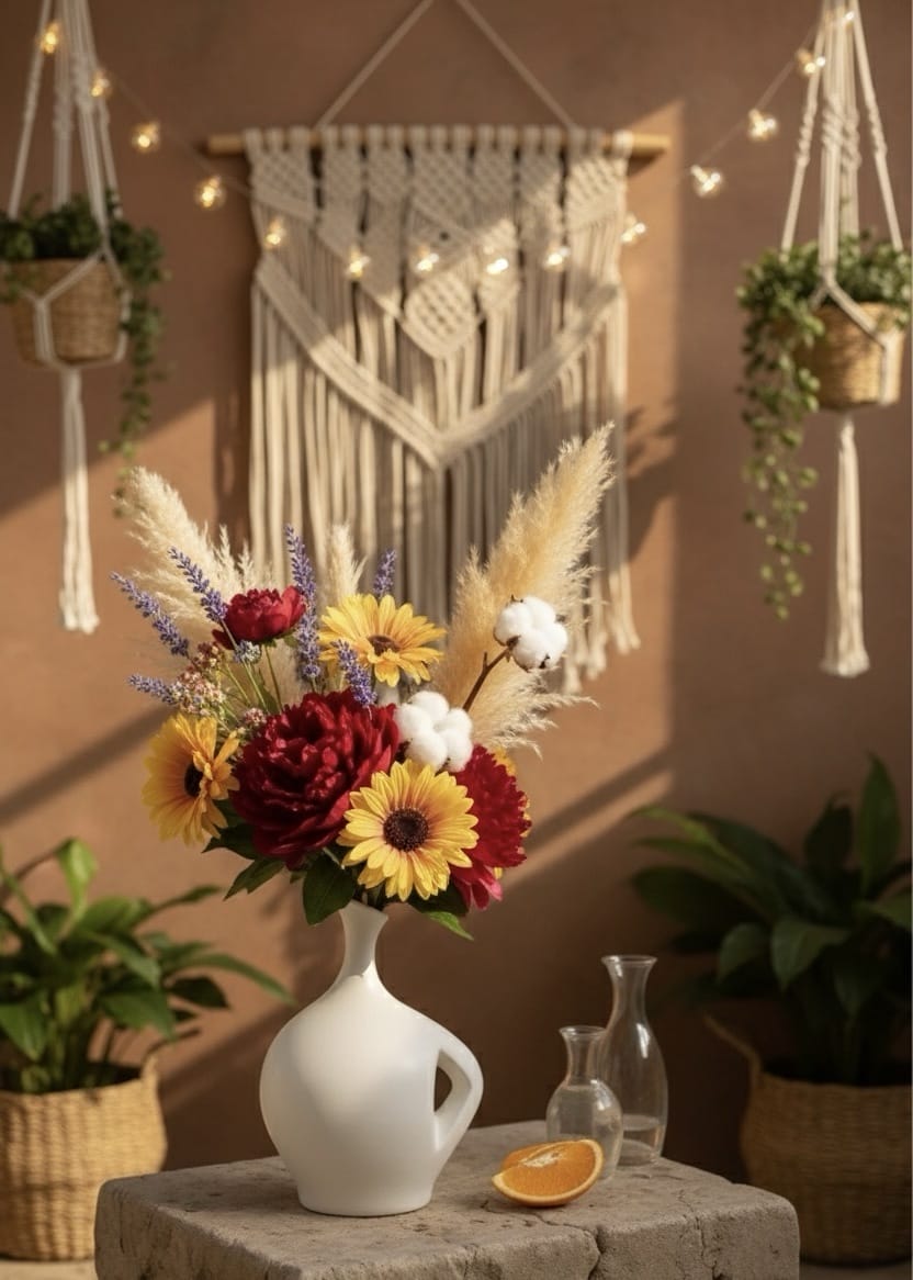 img_2106 Kulplu Modern Seramik Vazo - Görsel 1