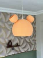 Mickey Çocuk Odası Avizesi | Turuncu Renk, Hafif ve Dayanıklı - Görsel 3