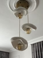 Leaf Avize – Eskitme Üçlü Sarkıt Modern Beton Görünümlü - Görsel 5