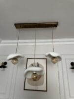 Leaf Avize – Eskitme Üçlü Yemek Masası Sarkıt Modern Beton Görünümlü - Görsel 5