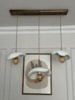 Leaf Avize – Eskitme Üçlü Yemek Masası Sarkıt Modern Beton Görünümlü - Görsel 6