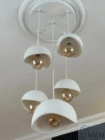 Beyaz Beşli Sarkıt Avize – Modern Beton | 5’li - Görsel 6