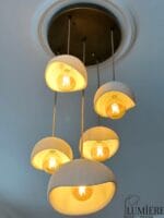 Eskitme Beşli Sarkıt Avize – Modern Beton | 5’li - Görsel 3