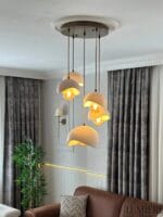 Eskitme Beşli Sarkıt Avize – Modern Beton | 5’li - Görsel 6