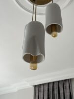 Luma Avize 3’lü Beton Görünümlü Iskandinav & Bohem Sarkıt Avize – T125 LED Ampullü - Görsel 2
