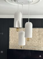 Luma Avize 3’lü Beyaz Bohem Sarkıt Avize – T125 LED Ampullü - Görsel 3