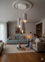 Luma Avize 3’lü Beyaz Bohem Sarkıt Avize – T125 LED Ampullü